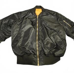 Alpha Industries XXXL Classic Bomber Jacket - Black and Orange